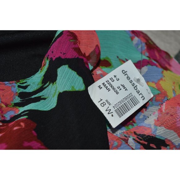 Jones Studio Maxi Dress 18W Womans Plus Multicolor Floral Sleeveless Cottagecore - Picture 7 of 9